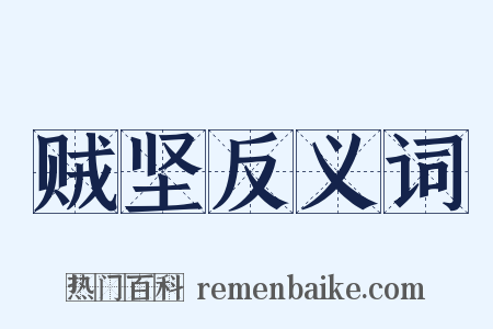 贼坚反义词是什么意思的图片